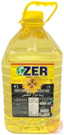 ZER Best Quality sunflower oil, 4-liter plastic bottles (case of 4)