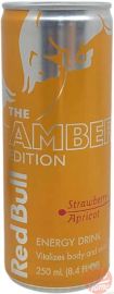 Red Bull The Amber Edition strawberry apricot flavor energy drink, 250-ml cans (case of 4)