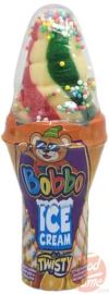 Bobbo Twisty ice cream cone shapped plastic candy toy, 12-count display (case of 12)