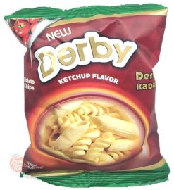 Derby ketchup flavor potato chips, 18x16-gram bags (master case of 6)