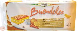 Freddi Buondolce soft mini cakes with orange & carrot filling, 10-count (case of 16)