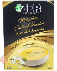 ZER custard powder with vanilla, 130-gram box (case of 24)