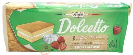 Freddi Dolcetto yellow cake with strawberry flavor filling, 8-count in 200-gram wrapper (case of 16)