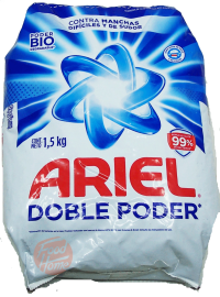 Ariel doble poder powder laundry detergent, 1.5-kilogram bags in box (case of 12)