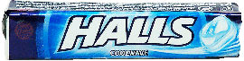 Halls Coolwave mentol cough drops, 20 x 33.5-grams in wrapper, in display tray (master case of 12)