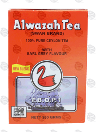 Alwazah Swan Brand loose ceylon tea with earl grey flavour 360-gram box (case of 20)