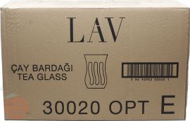 LAV Optikli klasik, glass tea cups, 6-packs 12pk Box