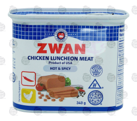 Zwan  chicken luncheon meat, hot & spicy 340g Can