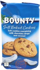 Bounty soft baked cookies with milk chocolate drops and coconut, 180-gram packages (case of 8)